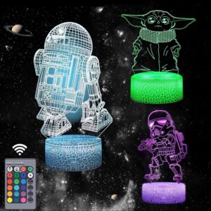 Veilleuse Star Wars 3D à 3 motifs et 16 couleurs