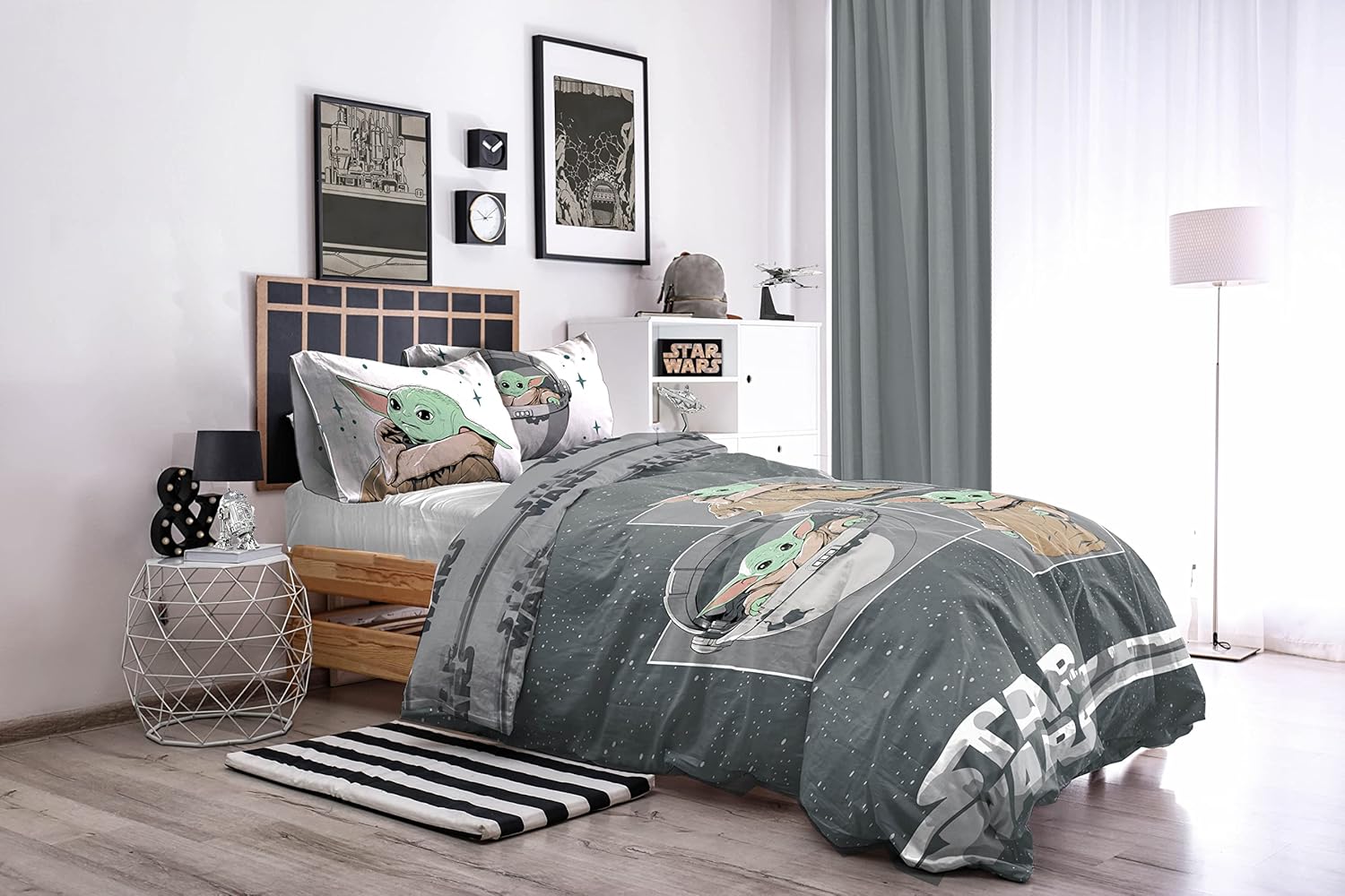 Parure de lit enfant Star Wars Mandalorien 100% coton 140x200/50x70 – Image 6