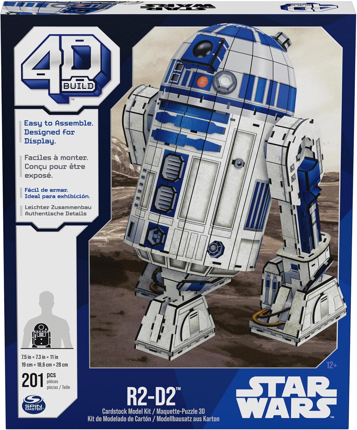 Puzzle 3D Star Wars R2-D2 201 pièces 4D Build – Image 7