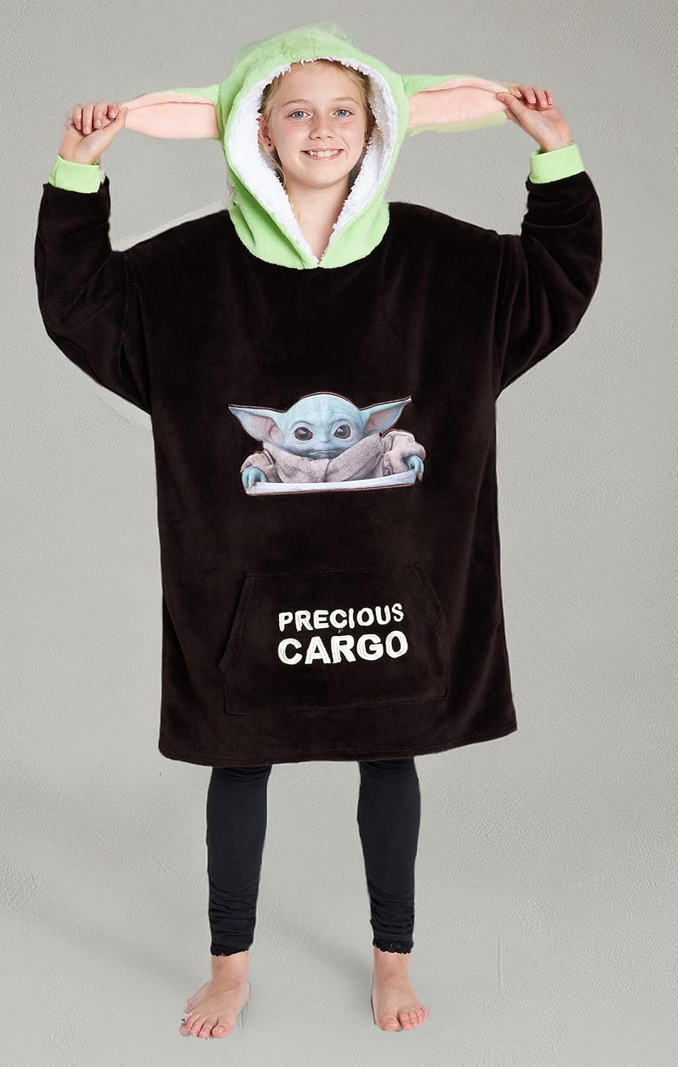 Sweat à capuche enfant Disney The Mandalorian en polaire, Baby Yoda – Image 7