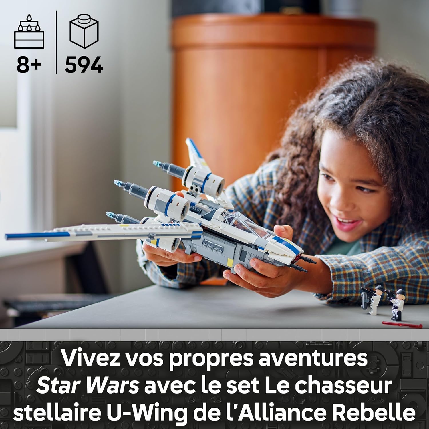 LEGO Star Wars Andor U-Wing de l’Alliance Rebelle avec ailes articulées et K-2SO 75399 – Image 2