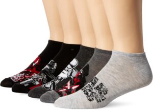 Lot de 5 chaussettes invisibles homme STAR WARS Épisode 8, noir, taille 10-13