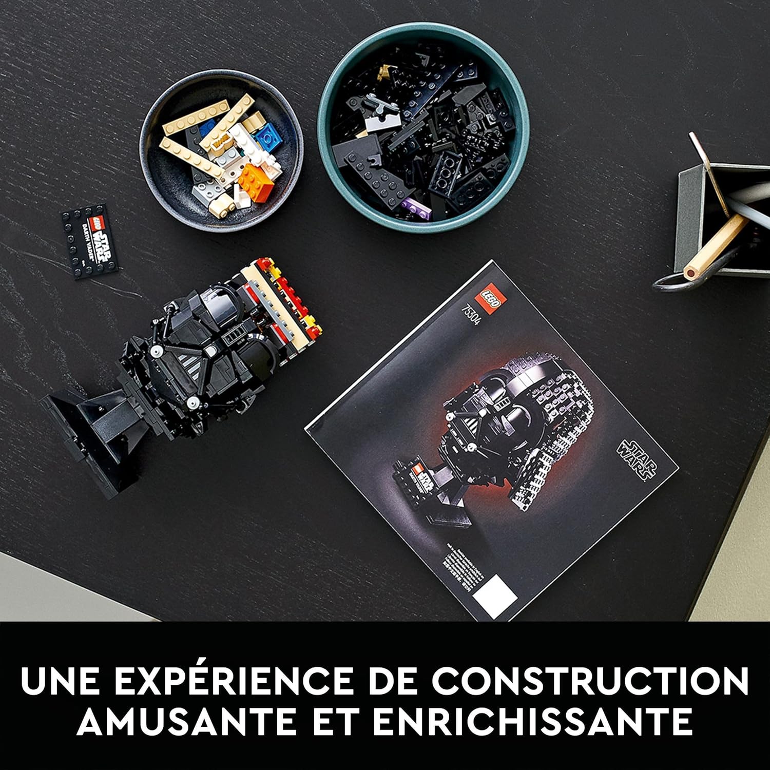 Casque Dark Vador LEGO Star Wars en briques avec support 75304 – Image 6