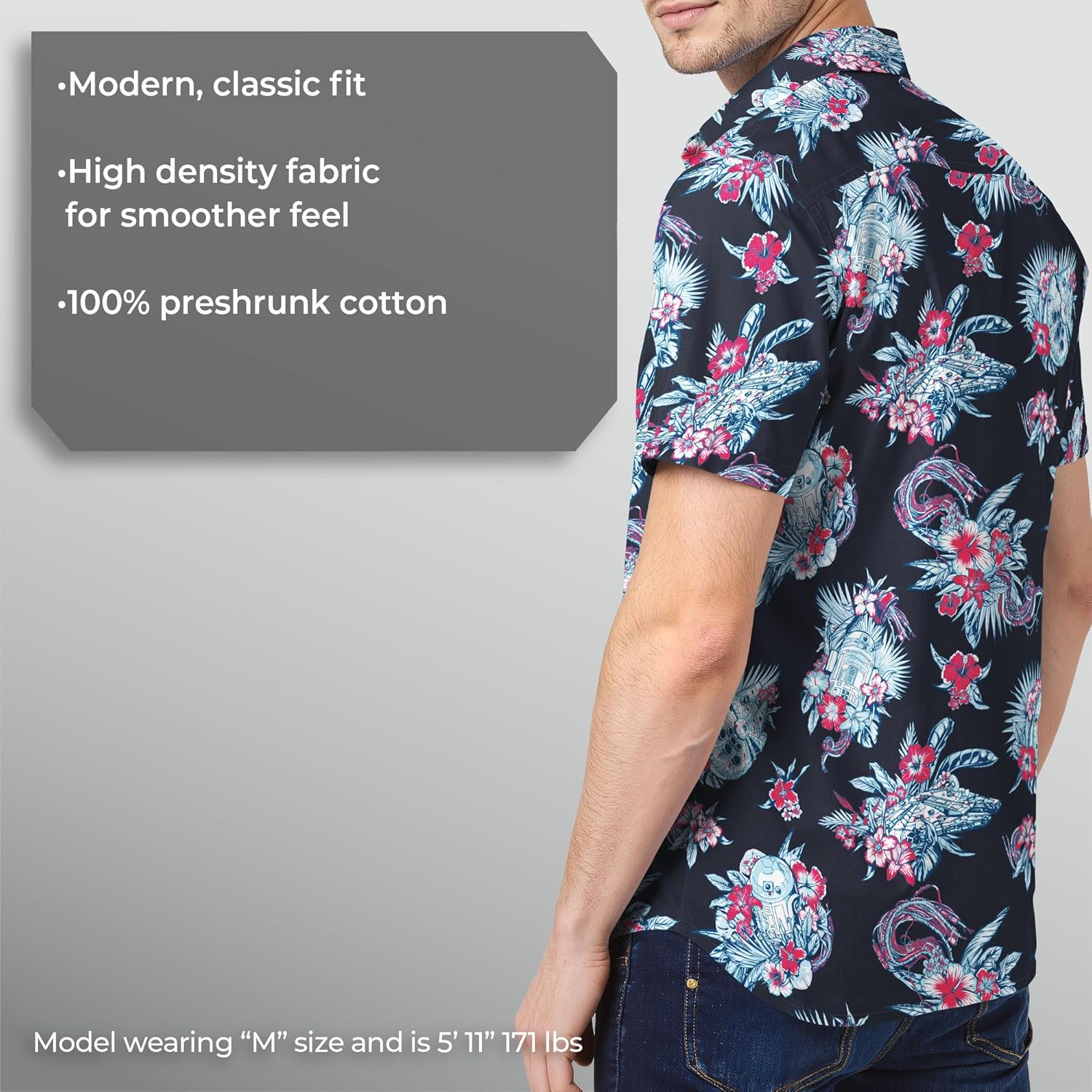 Chemise homme Star Wars à manches courtes imprimé R2-D2 – Image 6