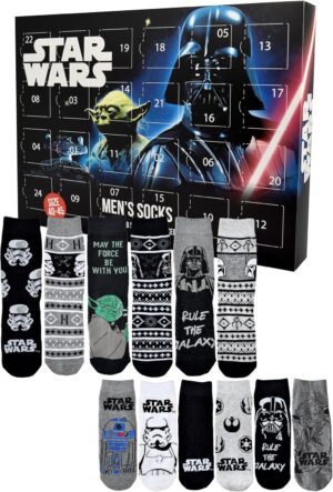 Calendrier de l’Avent Star Wars 12 paires de chaussettes homme taille 40-45