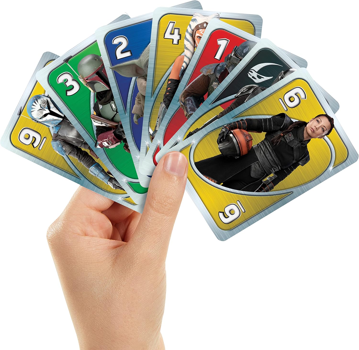Jeu de cartes UNO Star Wars The Mandalorian avec boîte métal HJR23 – Image 2
