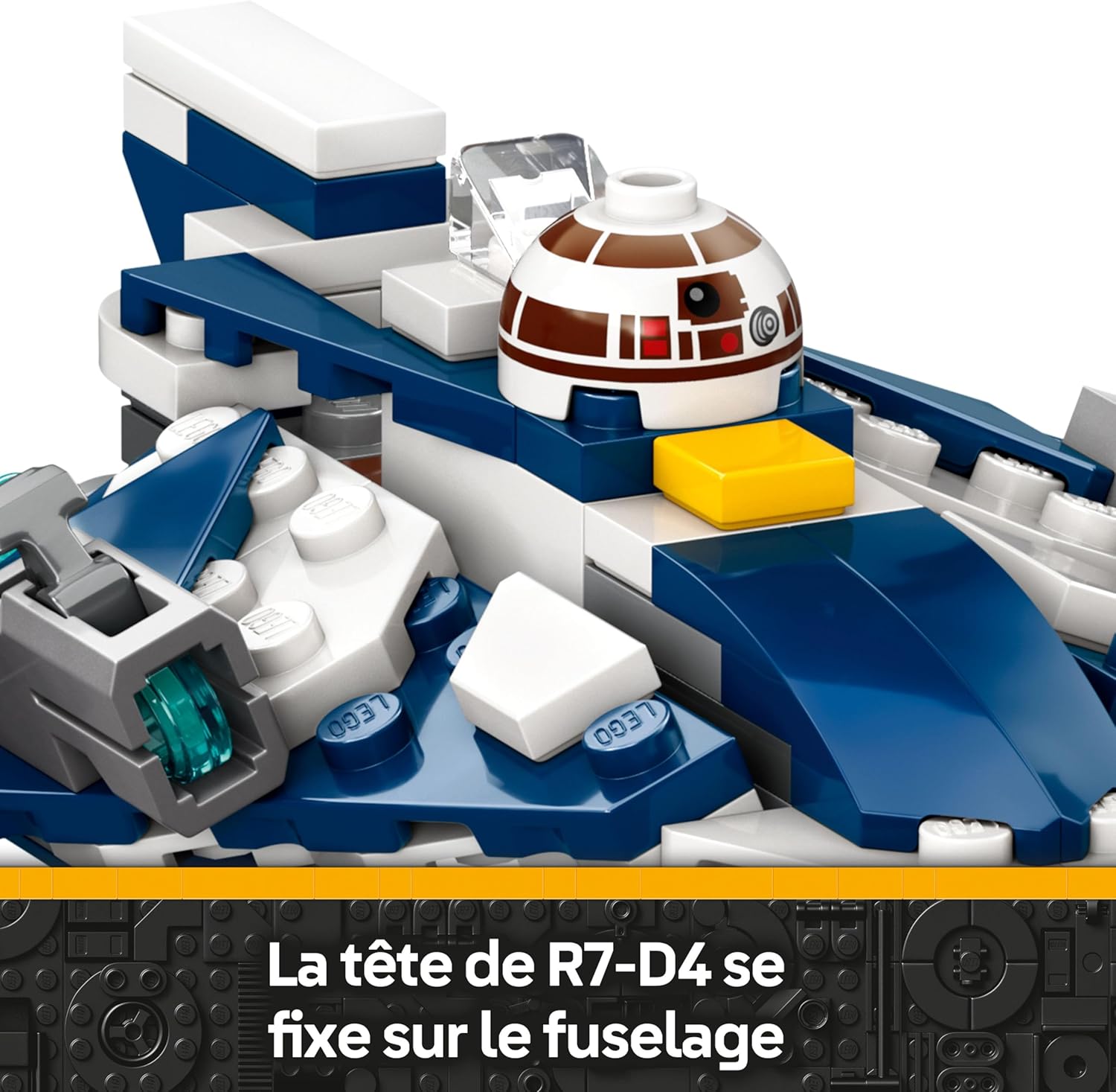Plo Koon LEGO Star Wars Microfighter 75400 avec 2 fusils à tenons – Image 6