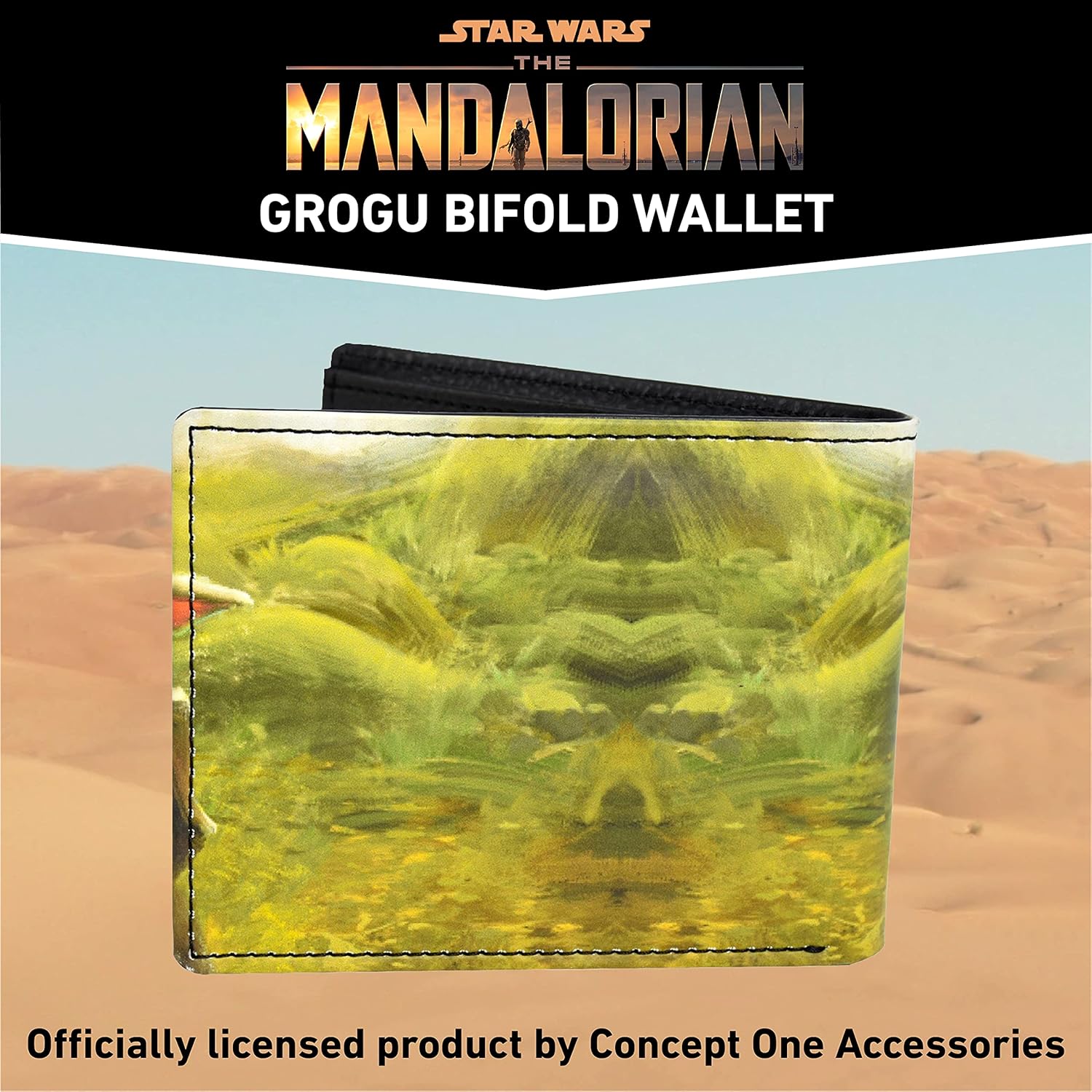 Portefeuille Grogu vert Star Wars The Mandalorian avec étui décoratif en étain – Image 3