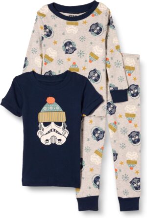 Pyjama Star Wars enfant mixte en coton, coupe ajustée