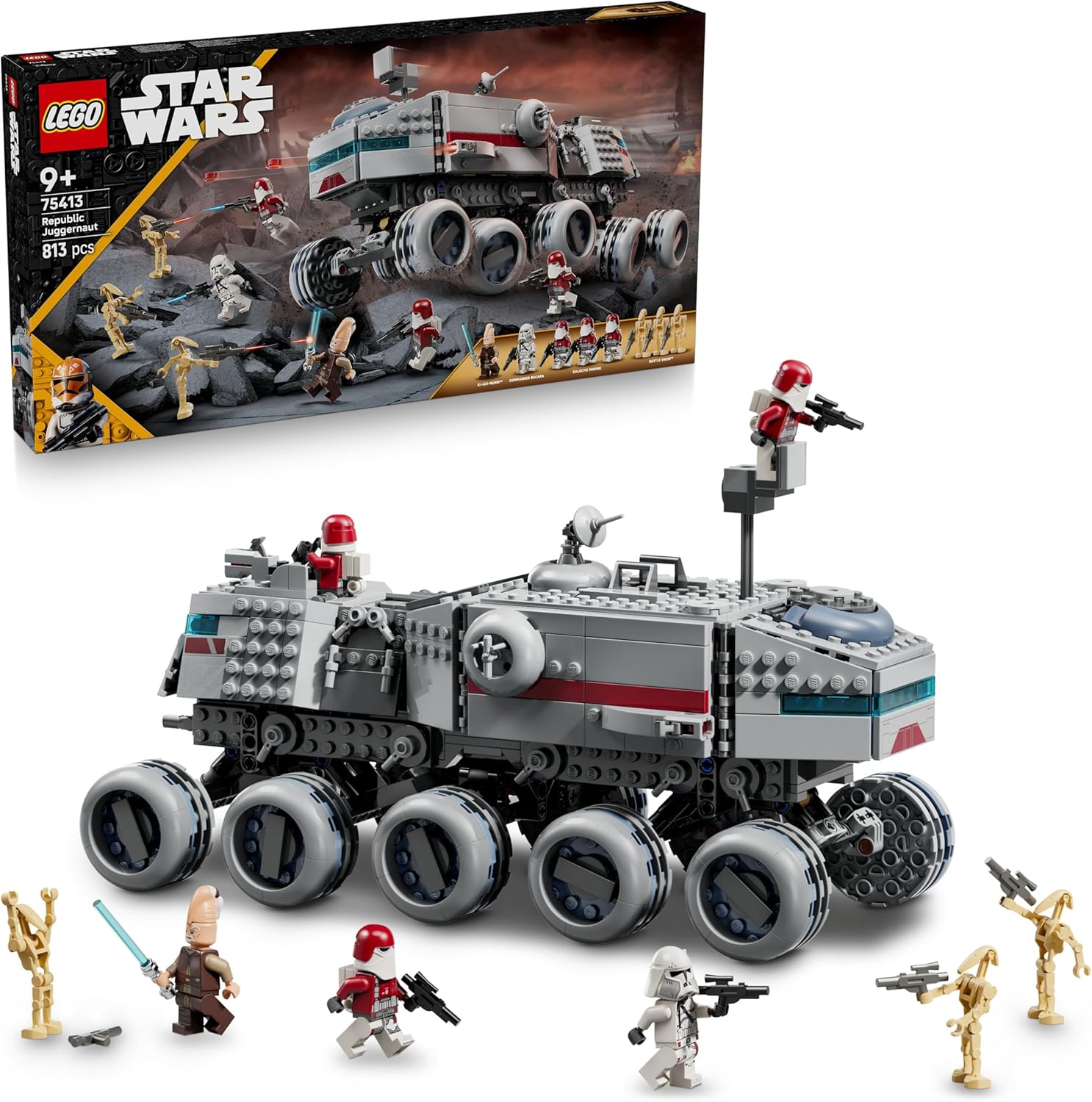 LEGO Star Wars 75413 Juggernaut de la République avec Ki-Adi-Mundi