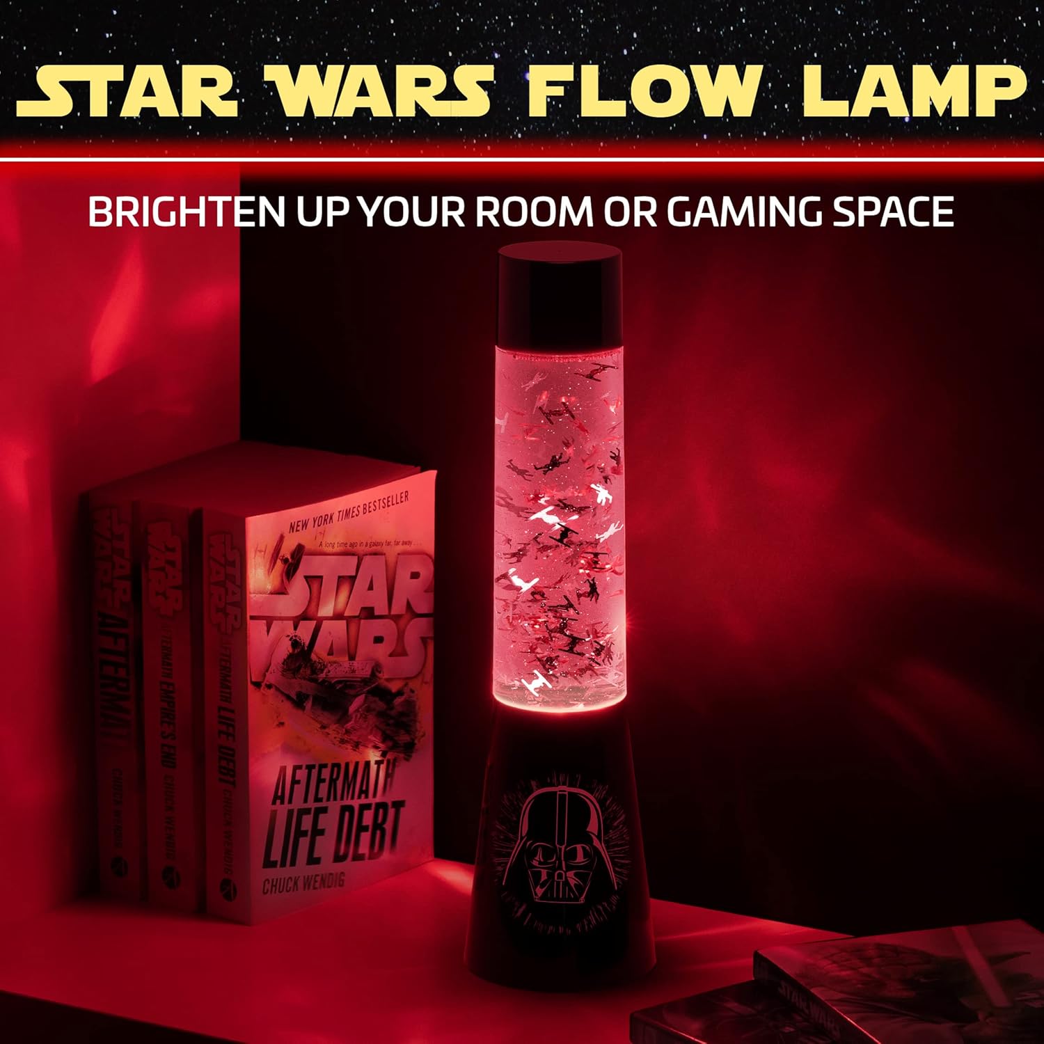 Lampe à liquide Star Wars Étoile de l'Empire noire 33 cm – Image 3