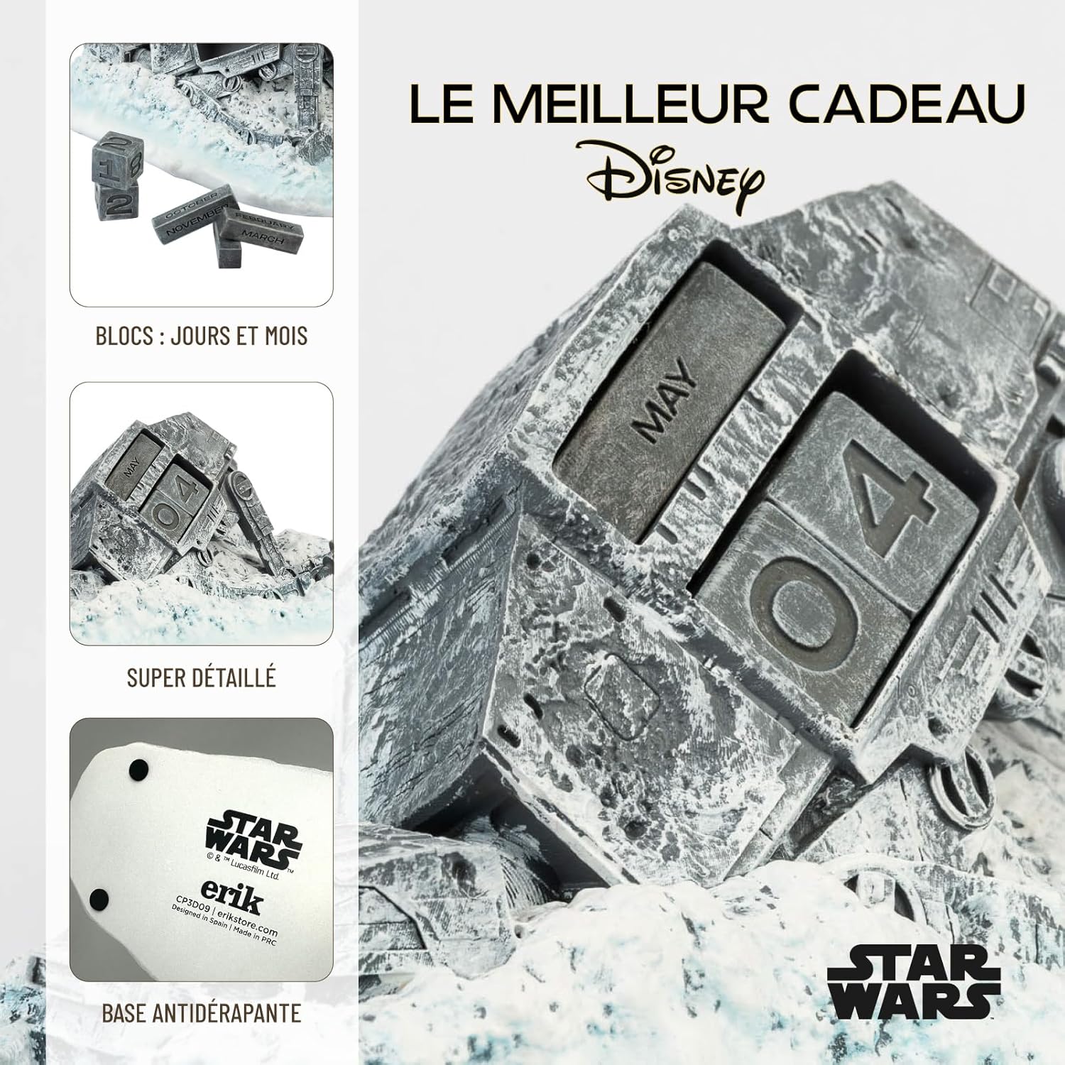 Calendrier perpétuel Star Wars AT-AT figurine 3D – Image 3