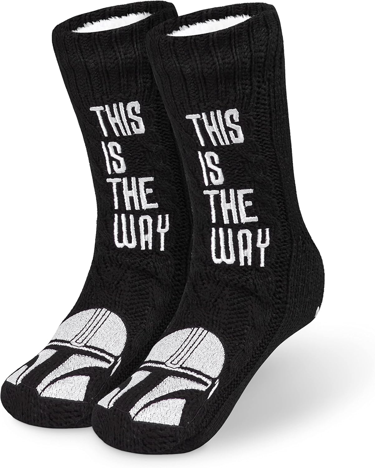 Chausson chaussette noir The Mandalorian Baby Yoda