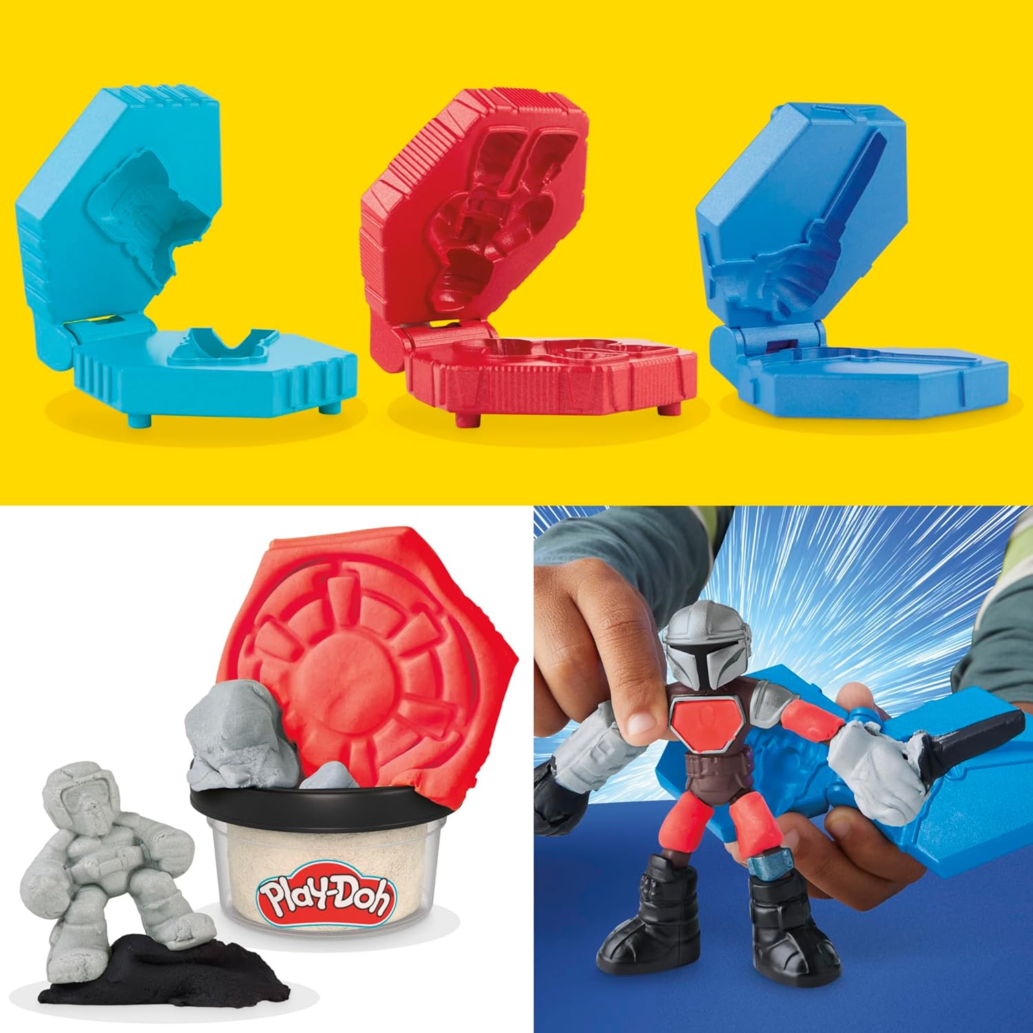 Coffret Play-Doh Star Wars The Mandalorian avec speeder catapulte et 2 figurines – Image 5