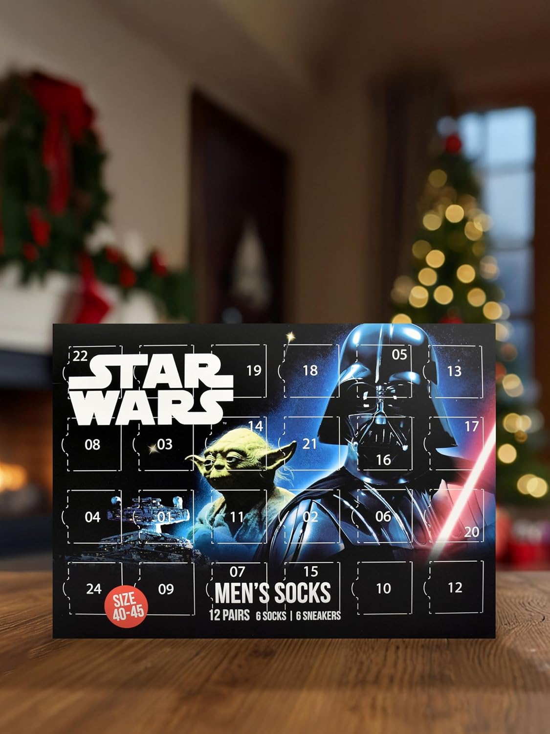 Calendrier de l’Avent Star Wars 12 paires de chaussettes homme taille 40-45 – Image 3