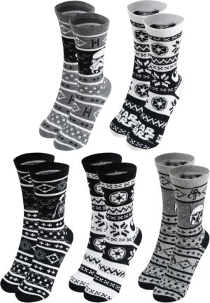 Star Wars lot de 5 paires de chaussettes homme 40-45 Dark Vador et Boba Fett
