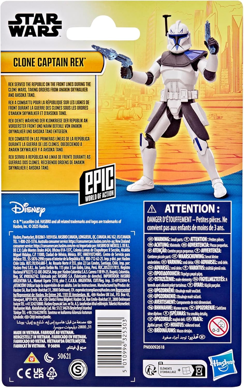 Figurine Star Wars Capitaine Rex 10 cm avec 2 blasters Epic World of Action – Image 4