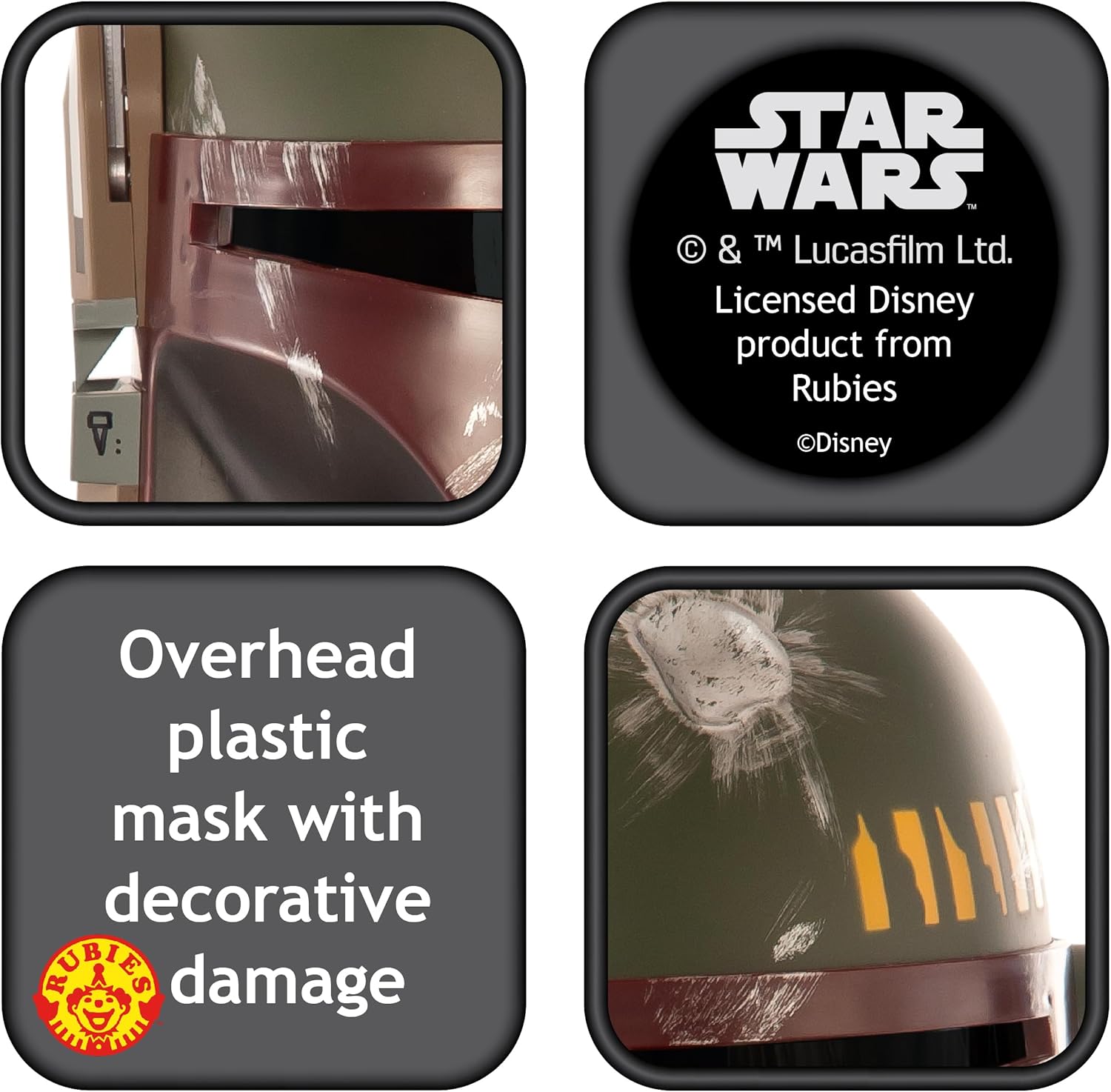 Casque intégral deluxe Boba Fett Star Wars adulte – Image 3