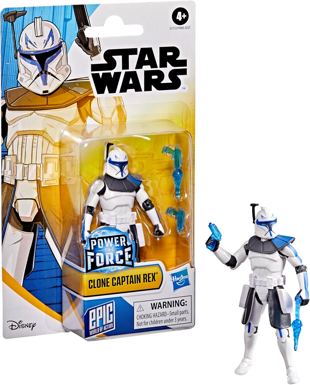 Figurine Star Wars Capitaine Rex 10 cm avec 2 blasters Epic World of Action – Image 2