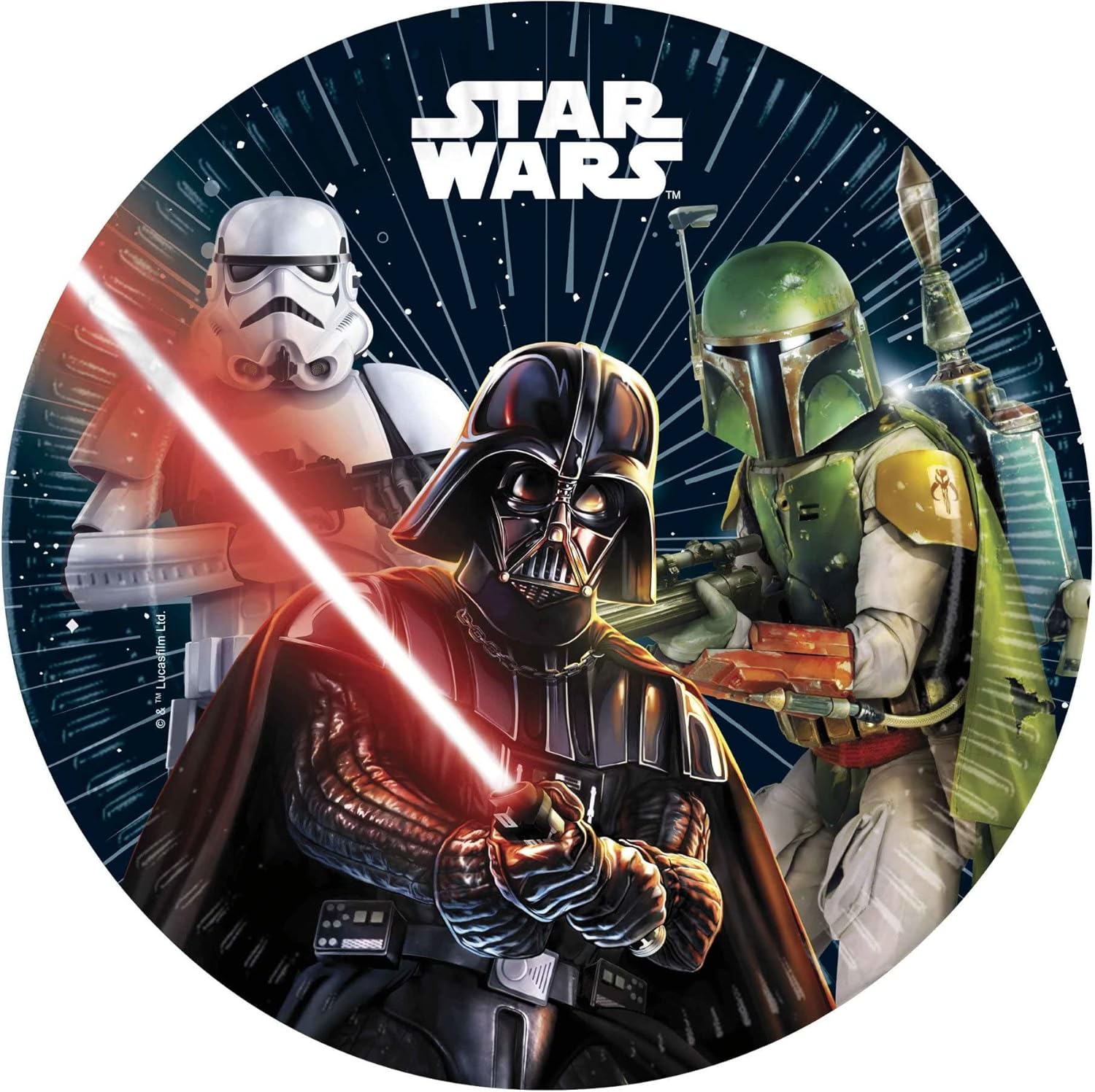 8 assiettes en papier Galaxy Star Wars 23 cm