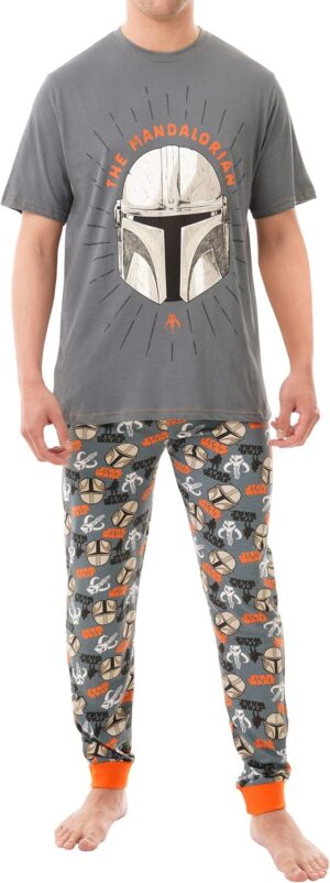 Pyjama homme Star Wars The Mandalorian bleu gris