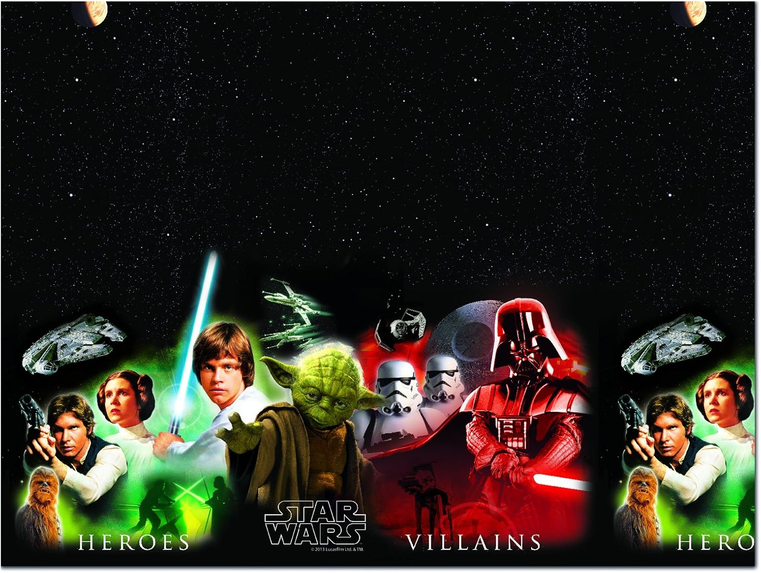 Nappe Star Wars en plastique 120x180 avec Dark Vador