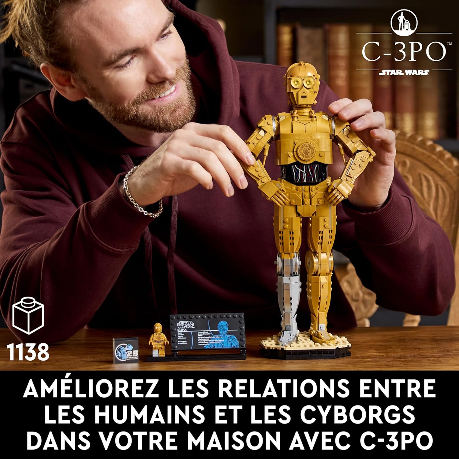 C-3PO LEGO Star Wars 75398 avec présentoir et minifigurine – Image 2