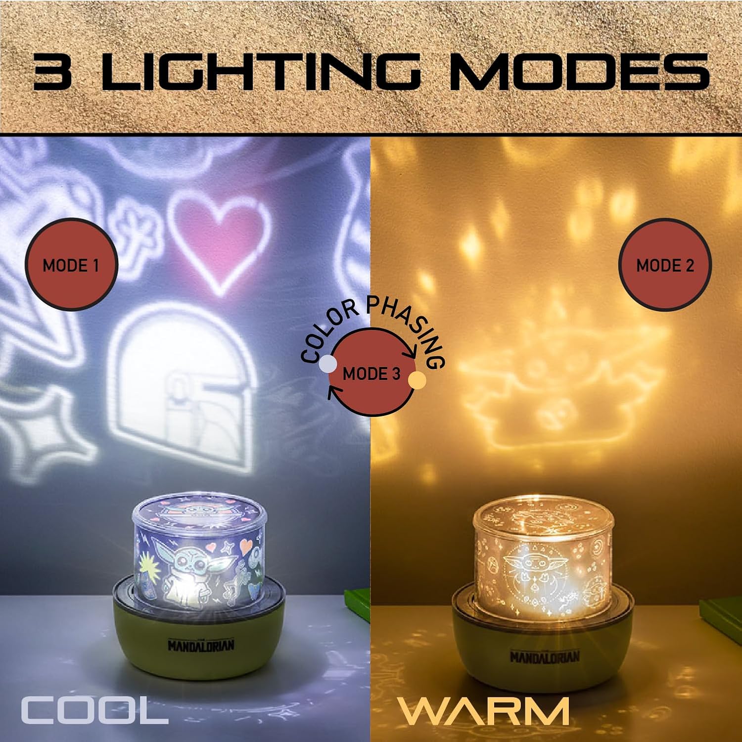 Lampe de projection Star Wars Grogu avec scènes interchangeables – Image 6