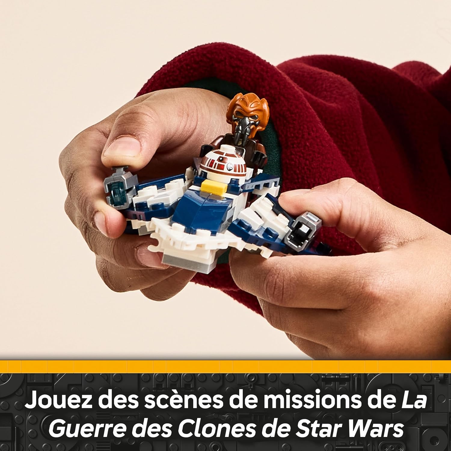 Plo Koon LEGO Star Wars Microfighter 75400 avec 2 fusils à tenons – Image 4