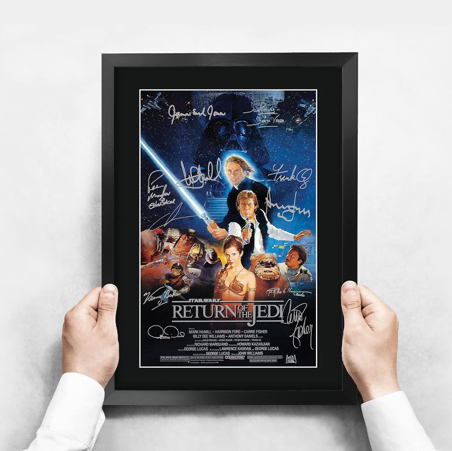 Affiche encadrée A3 Star Wars Return of the Jedi avec photo autographiée imprimée – Image 3
