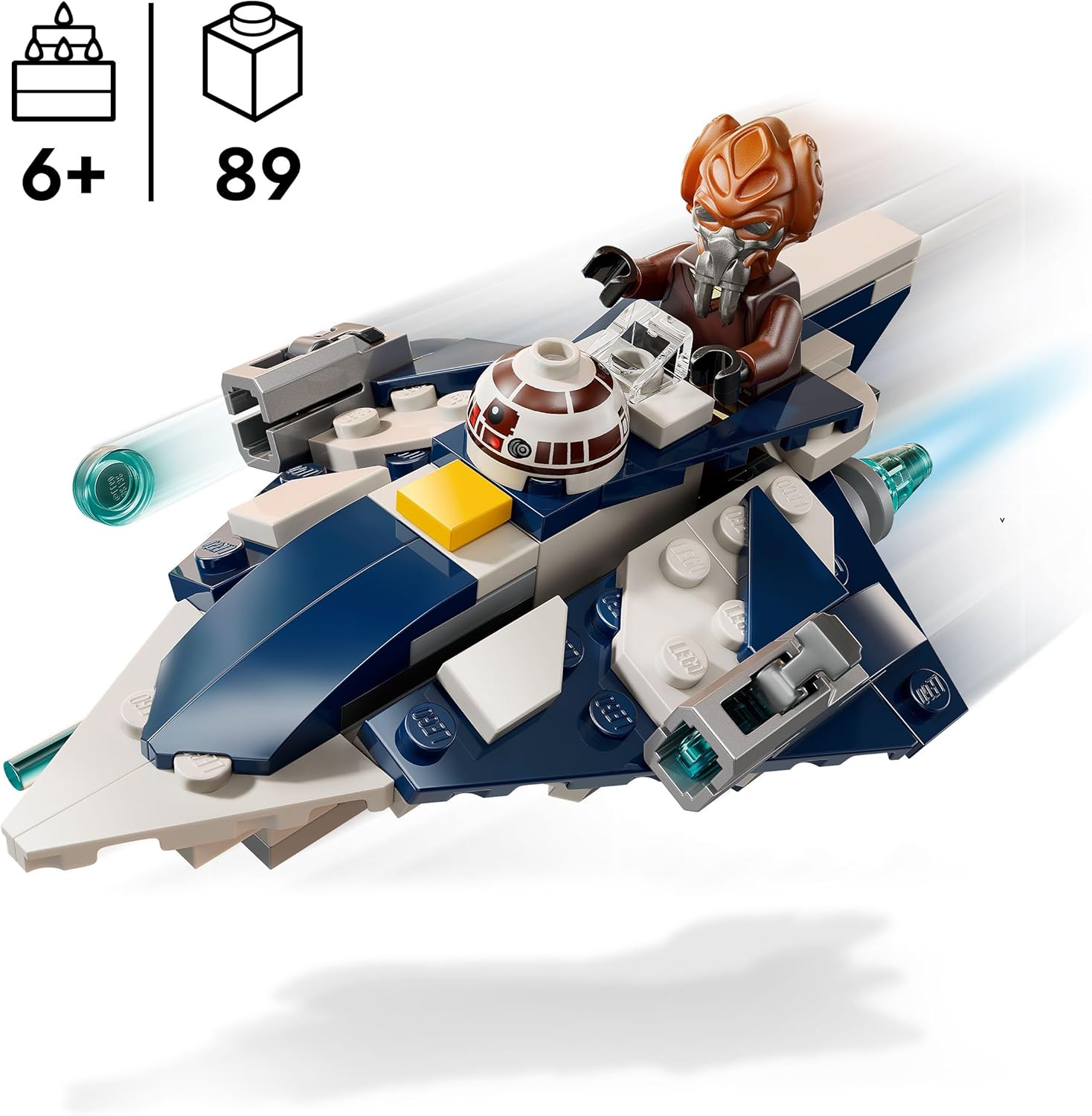 Plo Koon LEGO Star Wars Microfighter 75400 avec 2 fusils à tenons – Image 2