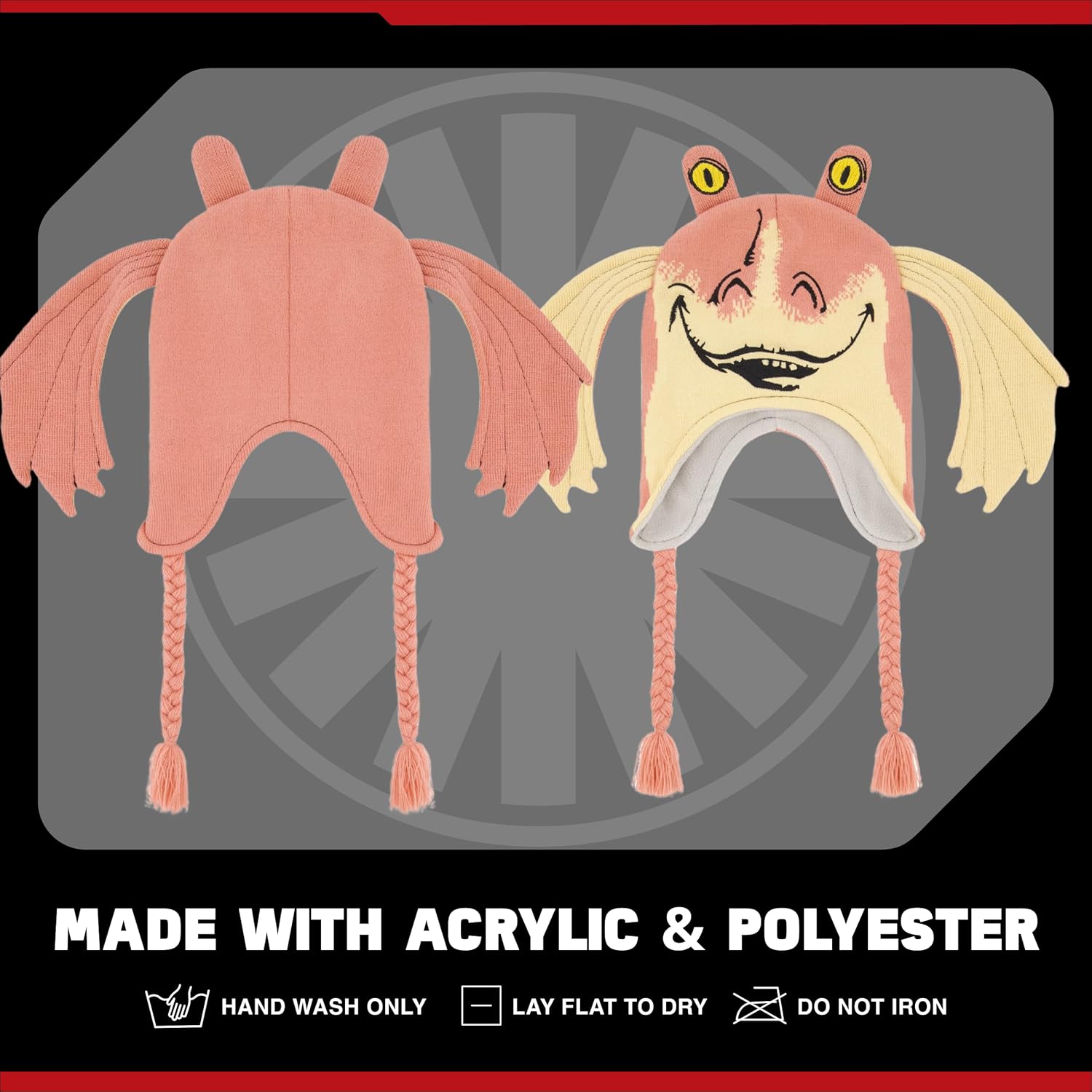 Bonnet péruvien Star Wars Jar Jar Binks avec oreilles 3D et pompons – Image 5