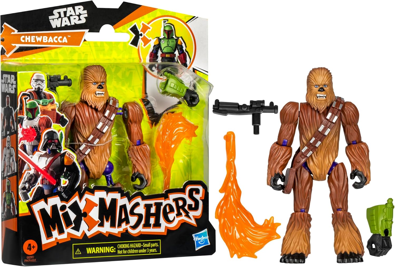 Figurine Chewbacca Star Wars MixMashers à combiner avec accessoires – Image 3