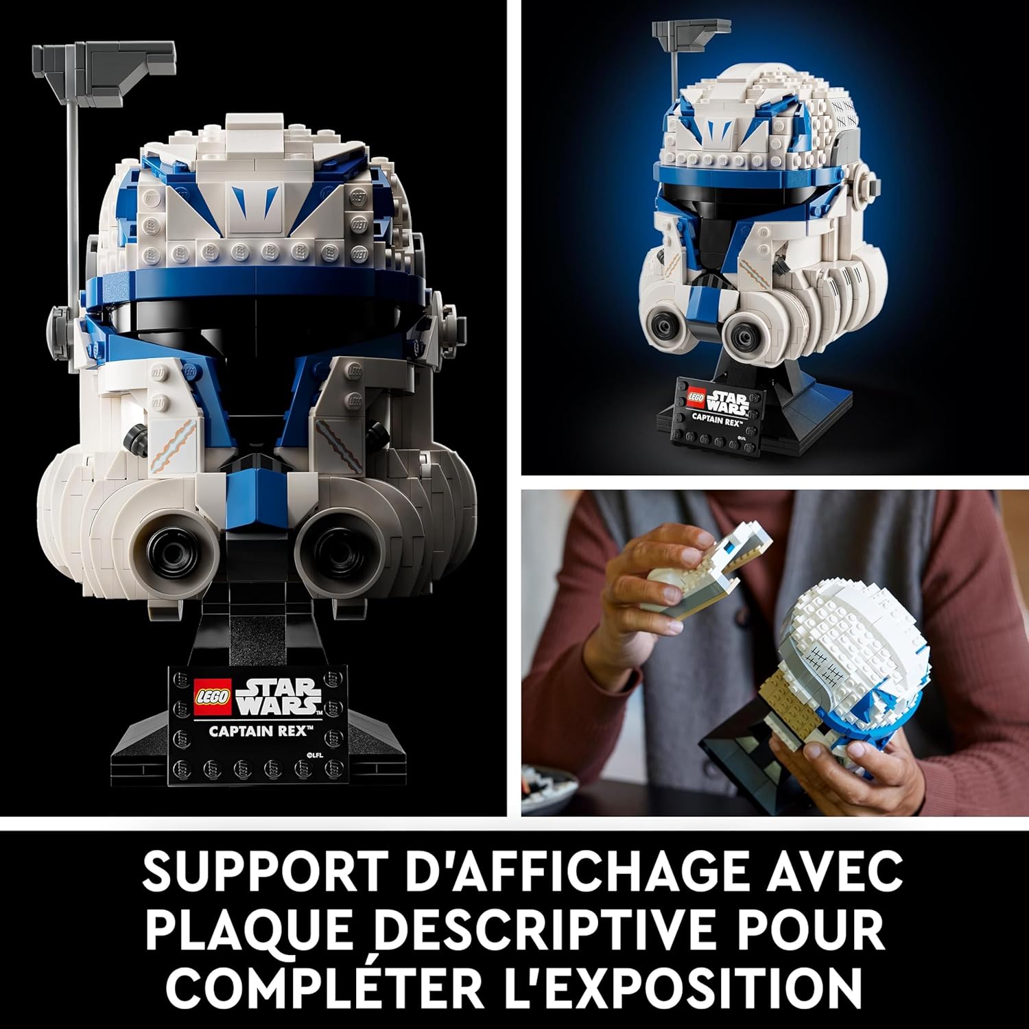 Casque LEGO Star Wars 75349 du Capitaine Rex, légion 501 – Image 4