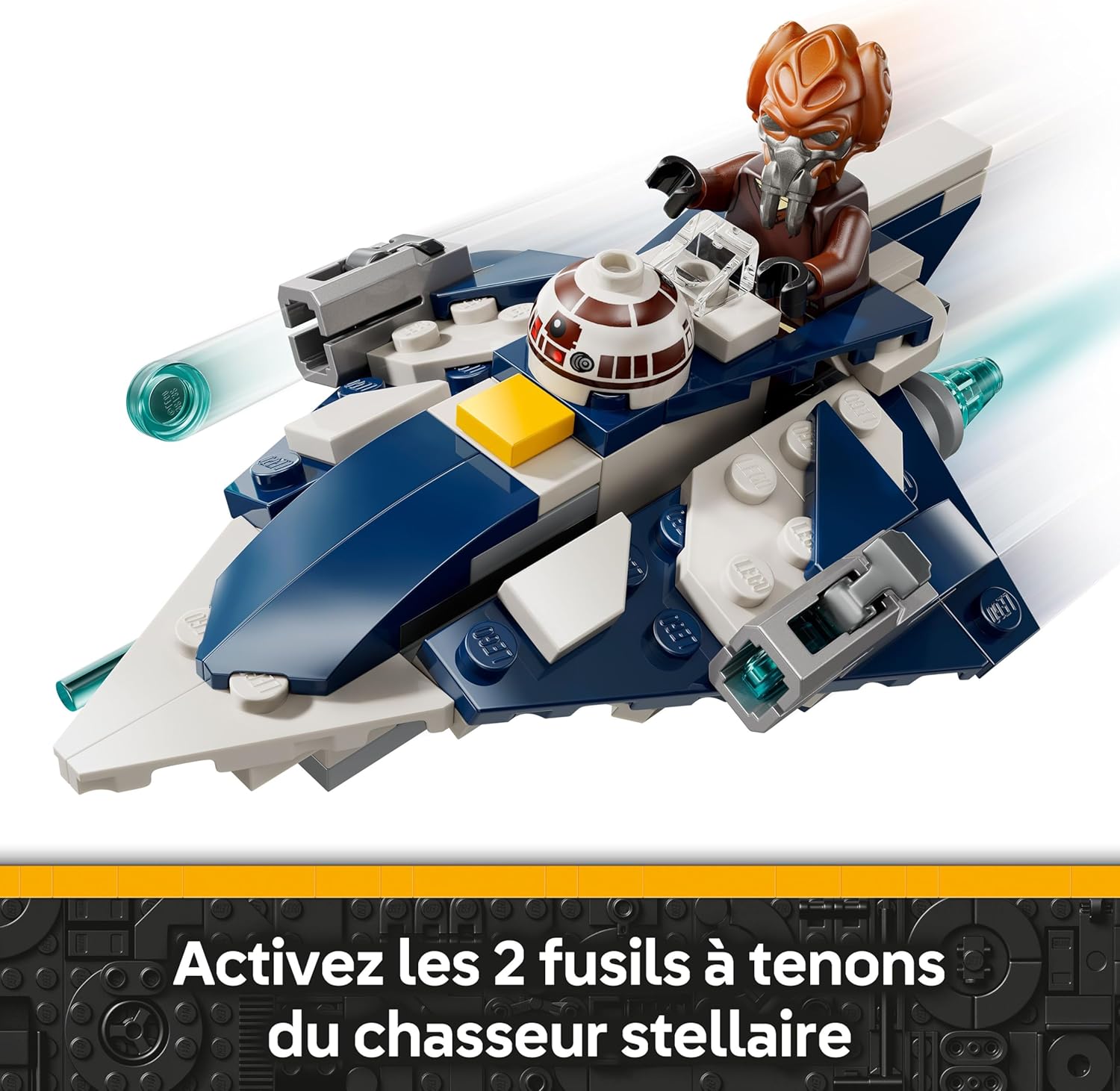 Plo Koon LEGO Star Wars Microfighter 75400 avec 2 fusils à tenons – Image 3