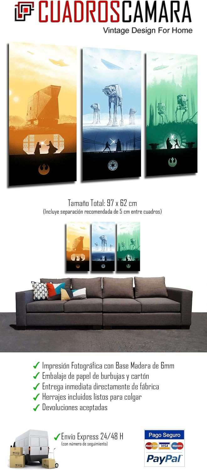 Tableau Star Wars Darth Vader sur bois 97 x 62 cm – Image 2