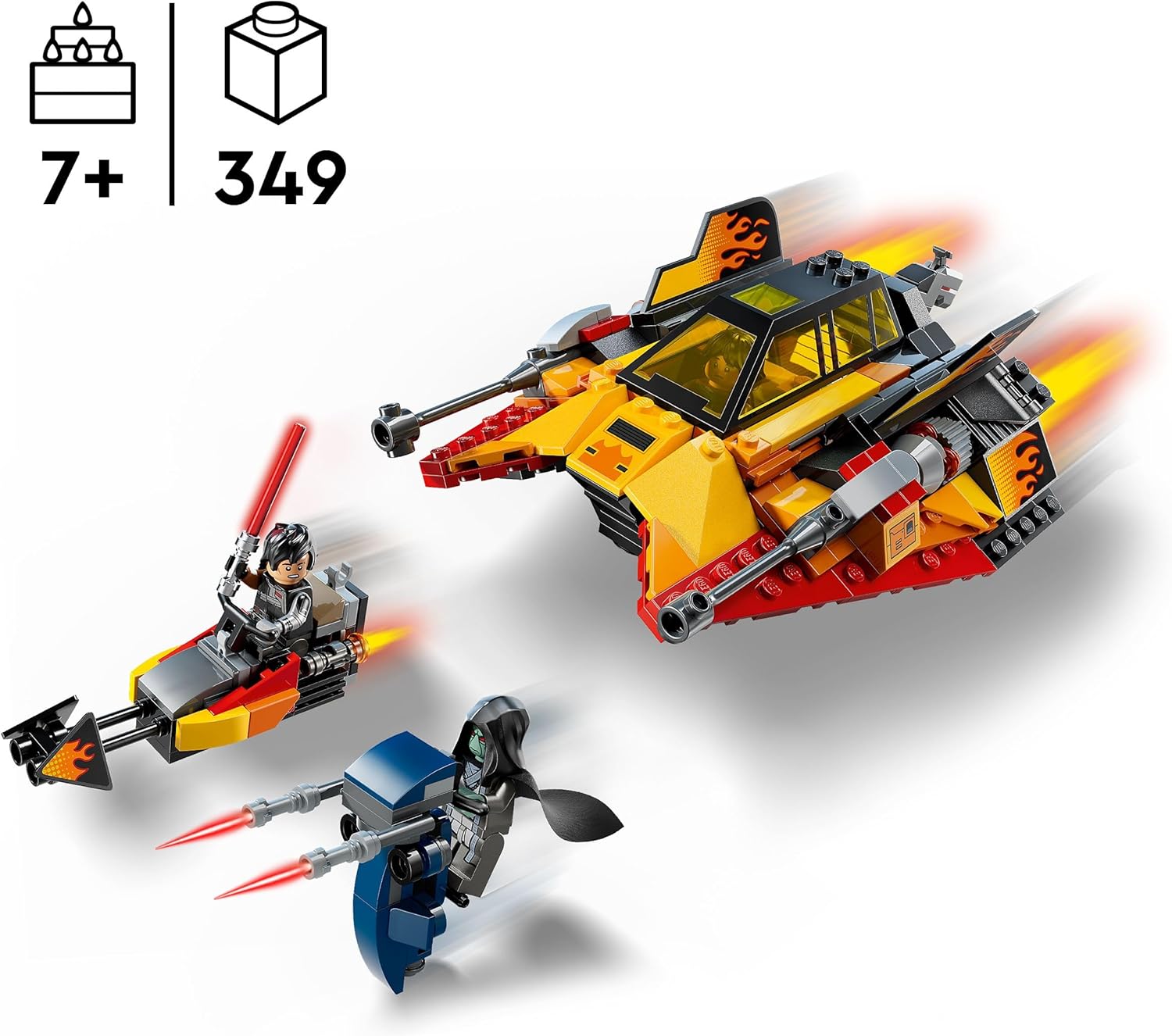 LEGO Star Wars 75414 Le Snowspeeder en flammes avec 3 minifigurines – Image 2