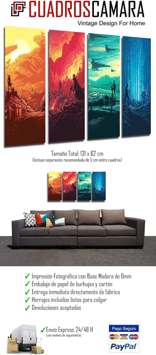 Tableaux photographiques Star Wars sur bois 131 x 62 cm – Image 2