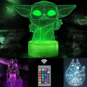 Lampe Star Wars à illusion 3D avec 3 motifs et 16 couleurs