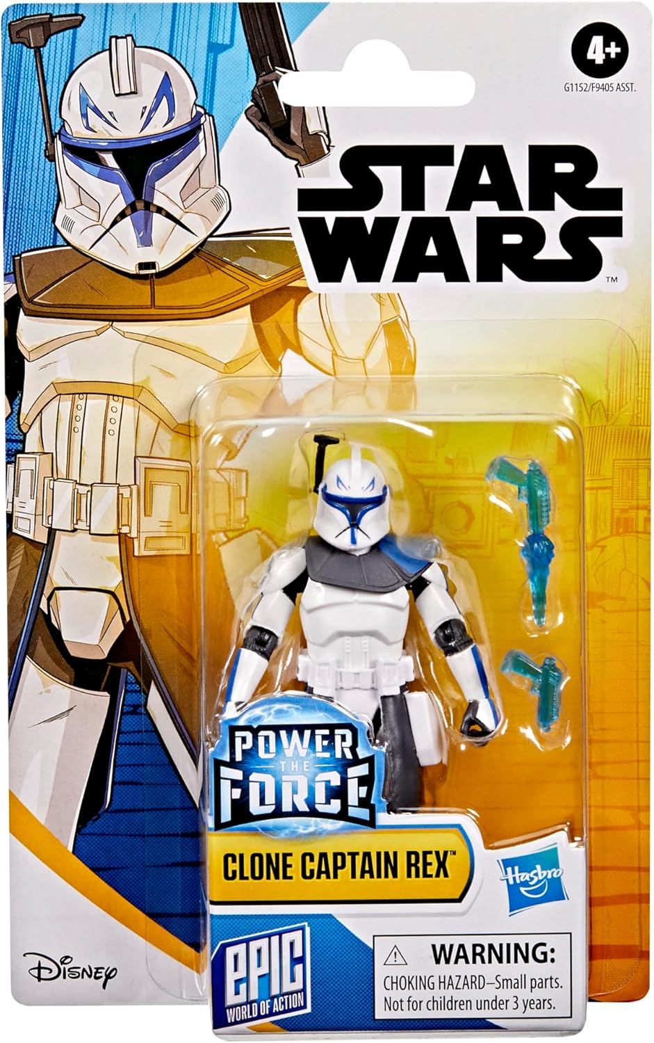 Figurine Star Wars Capitaine Rex 10 cm avec 2 blasters Epic World of Action – Image 3