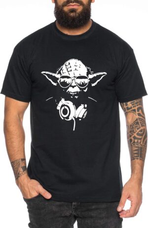 T-shirt homme Star Wars Yoda DJ imprimé Jedi Ritter