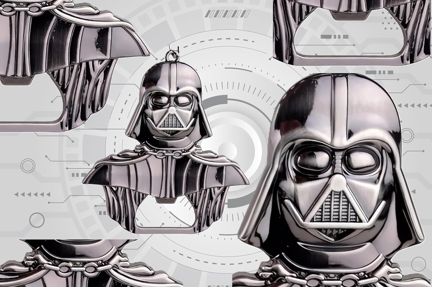 Porte-clés ouvre-bouteille Star Wars Dark Vader noir brillant 55mmx60mm – Image 4