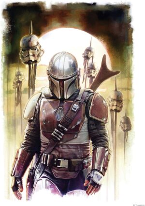 Affiche Star Wars Mandalorian Impaler en papier photo allemand