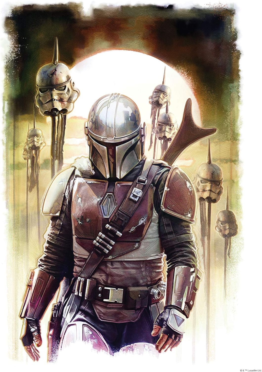 Affiche Star Wars Mandalorian Impaler en papier photo allemand