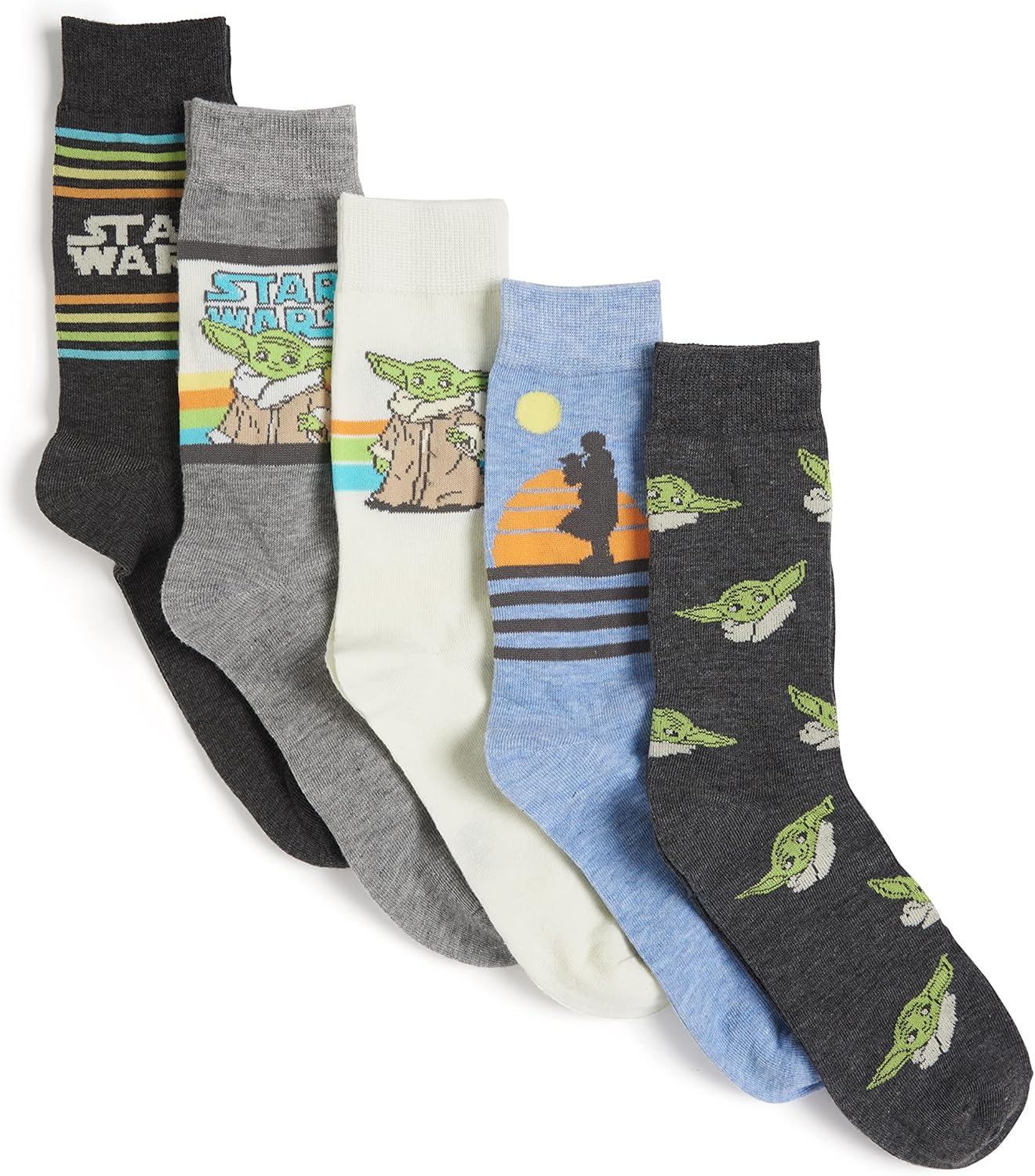 Chaussettes crew Star Wars The Mandalorian et The Child, lot de 5 XL – Image 2