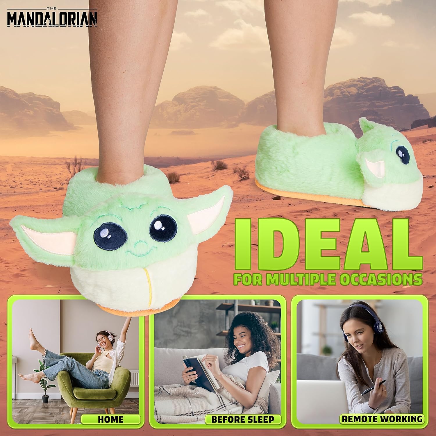 Chaussons peluche femme Disney Baby Yoda pour adulte – Image 5