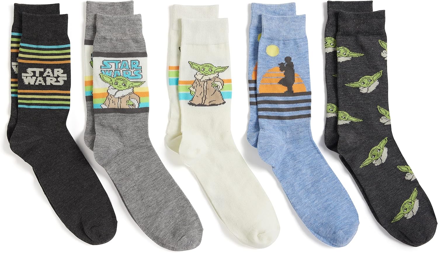 Chaussettes crew Star Wars The Mandalorian et The Child, lot de 5 XL