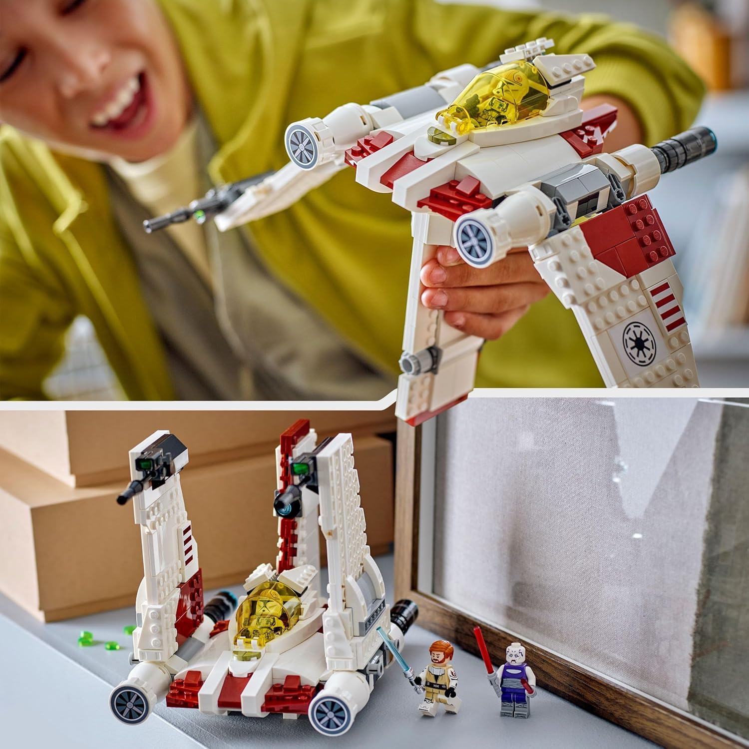 Chasseur V-19 Torrent LEGO Star Wars The Clone Wars avec Obi-Wan Kenobi et Asajj Ventress – Image 5