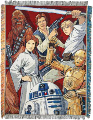 Plaid Star Wars Forces Rebelles tissé 48 x 60 Inches