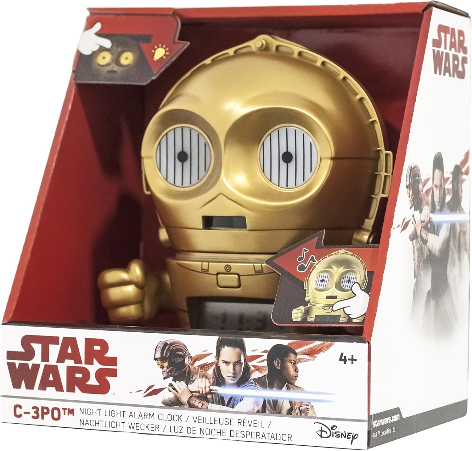 Réveil veilleuse C3PO Star Wars BulbBotz écran LCD 2021418 – Image 7
